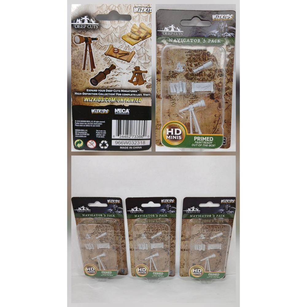 WizKids Deep‎ Cuts HD Minis Navigator's Pack Unpainted D&D Accessories NIB